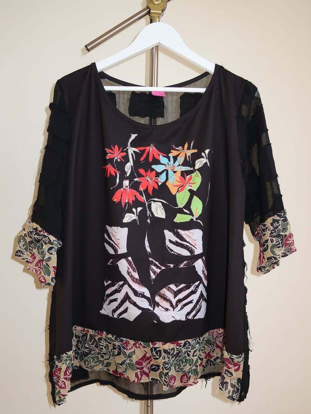 Save The Queen Mesh Tunic Blouse
